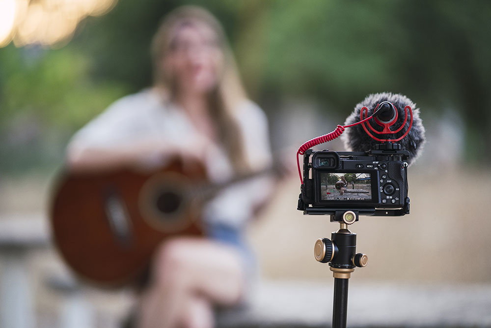 girl recording video